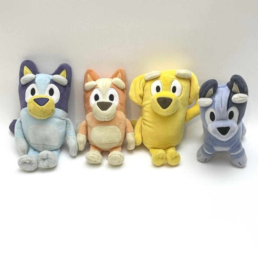 Set Of 4 Bluey Bingo Chili & Socks‎ Plush Stuffed Animal Toys 7"